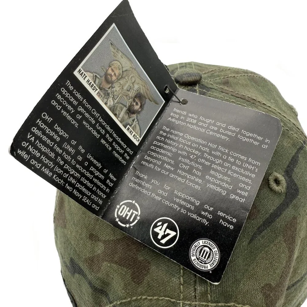 ’47 Camo Spartan Patch Cap Operation Hat Trick Adjustable Snap Military Veteran - Picture 5 of 12